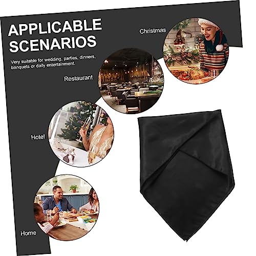 Servilletas de satén negras ovaladas Garneck 5 piezas miniatura 3