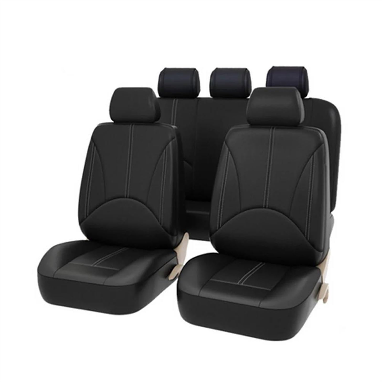 Housse Siege Protection Accessoire Housses De Siège Universelles en PU pour Sièges De Voiture, 9 Pièces Coussin Voiture Siege