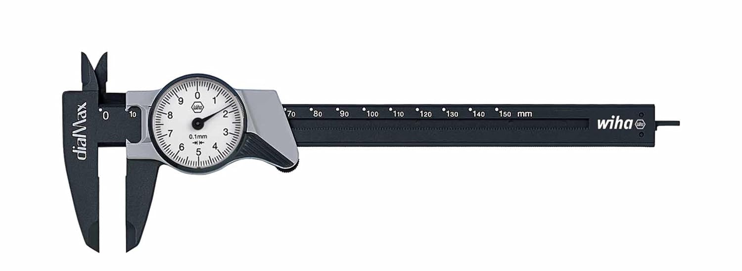 Wiha 41102 Metric 150mm Dial-Max Caliper With 0.1mm Resolution