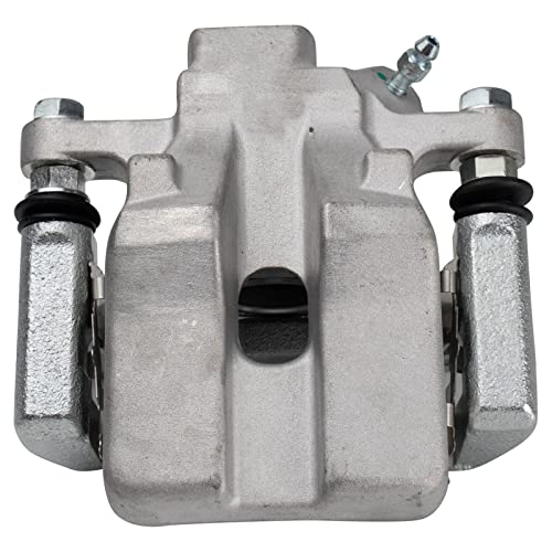 Image of TRQ Performance Rear Brake Pad and Rotor Set Ceramic Slotted Drilled Coated Calipers Compatible with 2007-2012 Lexus ES350 2008-2012 Toyota Avalon 2007-2011 Camry