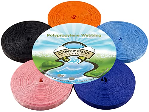Country Brook Design - 1/2 Inch 10 Yards of 5 Colors Polypro Webbing #2