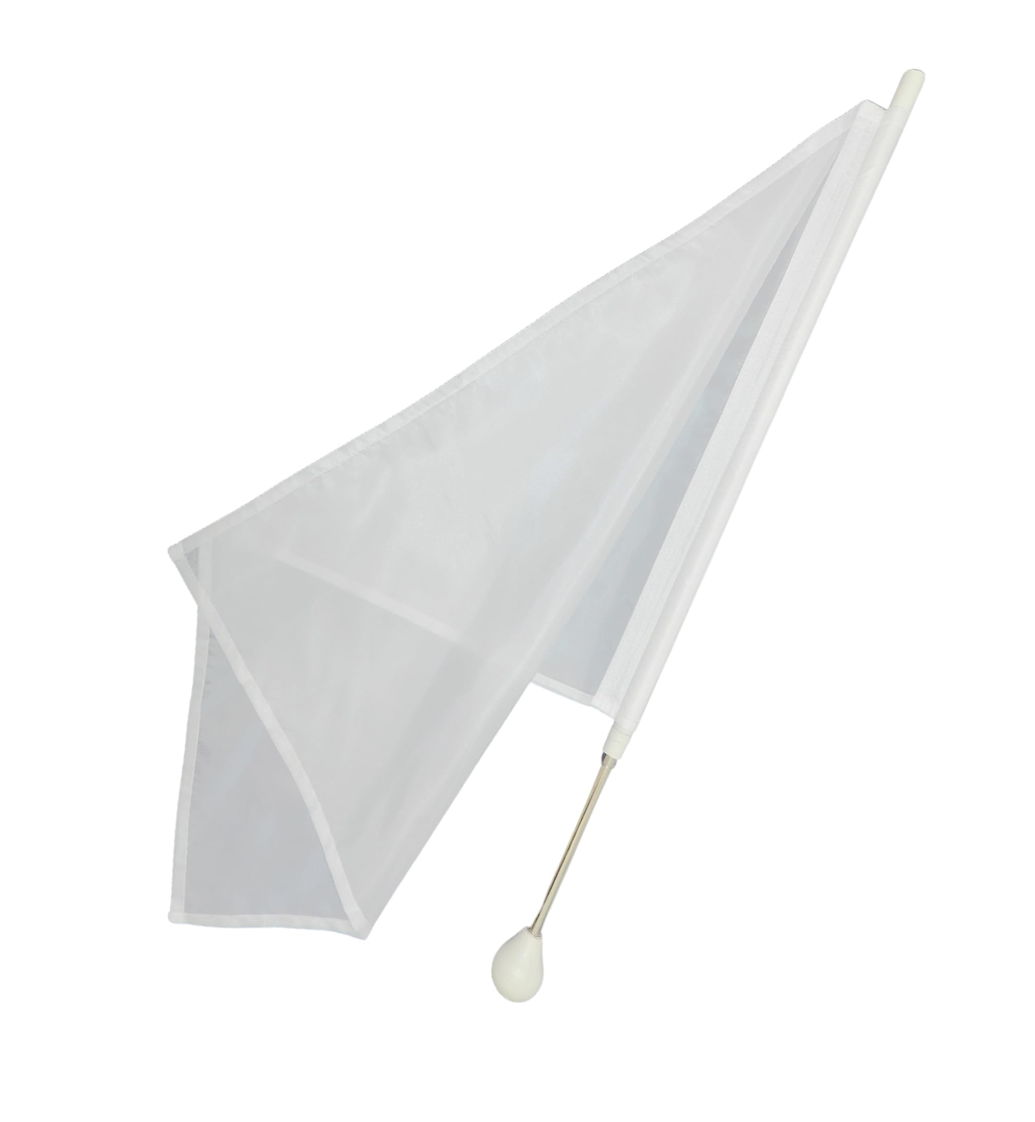 Belti Majorette Twirling Baton Flag (White, 60cm)