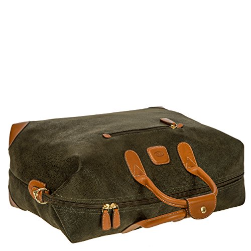 Bric's LIFE 18-Inch Cargo Duffle Bag - Luxury Duffle Bag for Travel - Weekender Bags for Women and Men - Faux Suede - Olive4