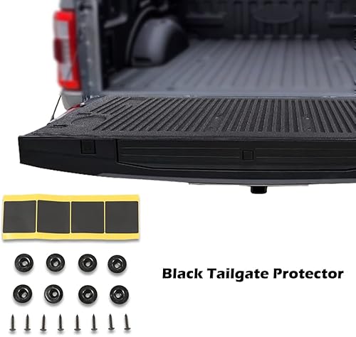Miniatura 6 de G-PLUS Protector de puerta trasera compatible con camiones F150 2015-2020 de alta resistencia, de plástico, color negro, cubierta de protección para