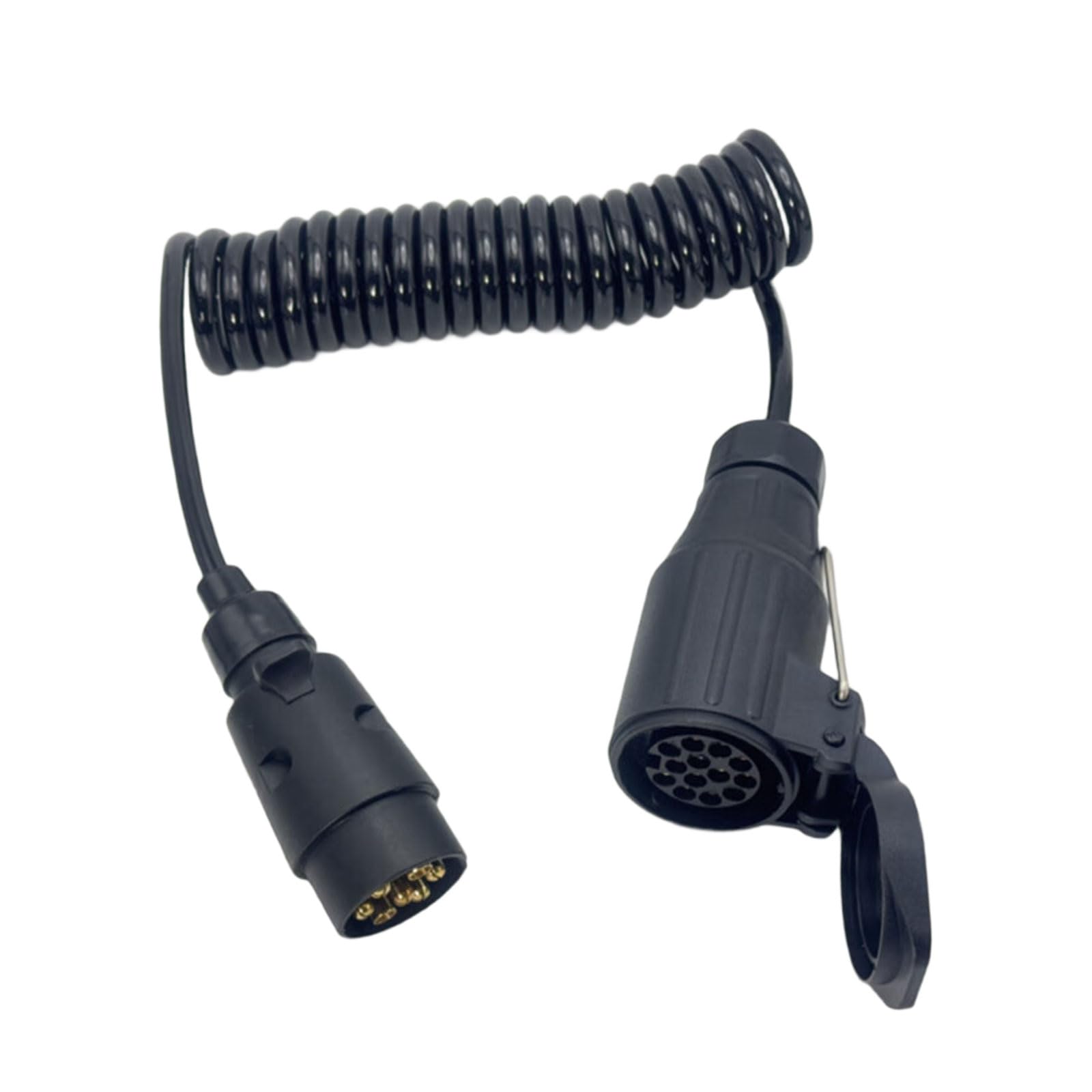 Odporny na zużycie adapter 12 V 7-pinowy na 13-pinowy złącze elektryczne spirale konstrukcja kabla holowniczego ABS złącze okablowania przyczepy