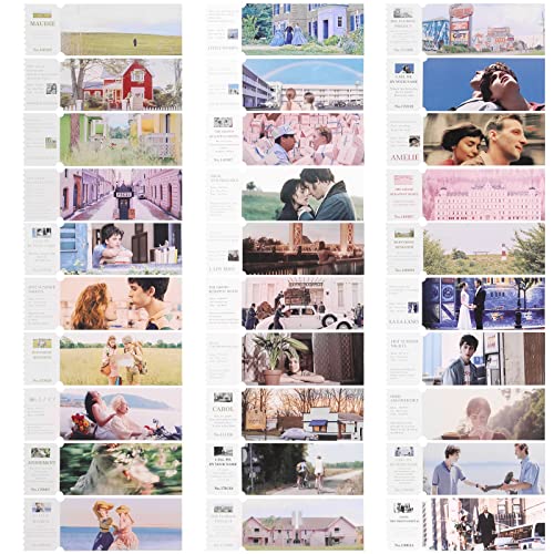 Juego de Marcapáginas, AVECMOI Vintage Movie Bookmarks, 30 Marcadores de Papel Escribibles para Amantes de Los Libros, Profesores, Estudiantes, Amigos, Mujeres, Hombres Cover