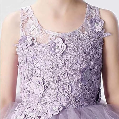 High Low Pageant Dresses Tiered Tulle Lace Applique Flower Girl Dresses for Wedding Ruffles First Communion Dress4