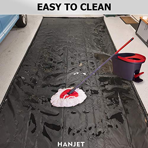 Hanjet Garage Car Mat Containment Floor Mat for Snow, Mud, Rain - 8Feet 6Inches x 20Feet, Black