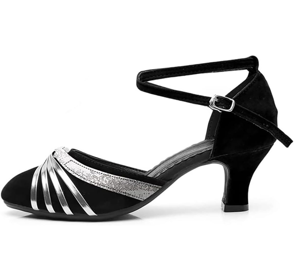 Chaussures de Danse Femme Bout Fermé Dessus Velours Latine Salsa Tango Prom