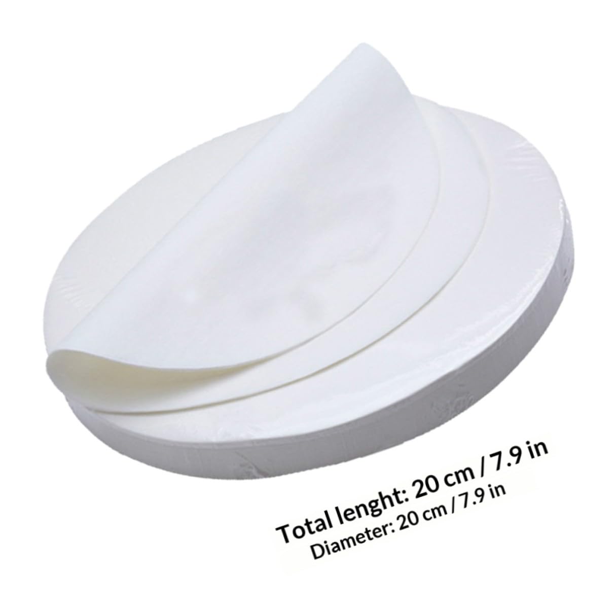 500 Feuilles de Papier Cuisson Sulfurisé Rond Diamètre 20 CM pour Cuisson Four, Grillades et Barbecue, Compatible Multicuisson