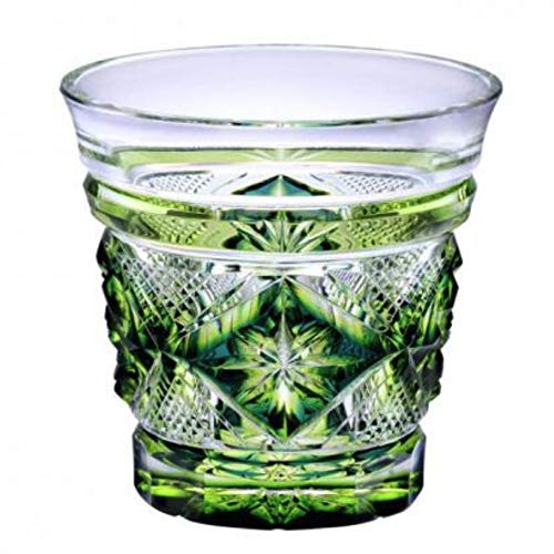 Amazon.co.jp: 島津興業 薩摩切子 二色衣 冷酒杯253 (蒼黄緑) : ホーム