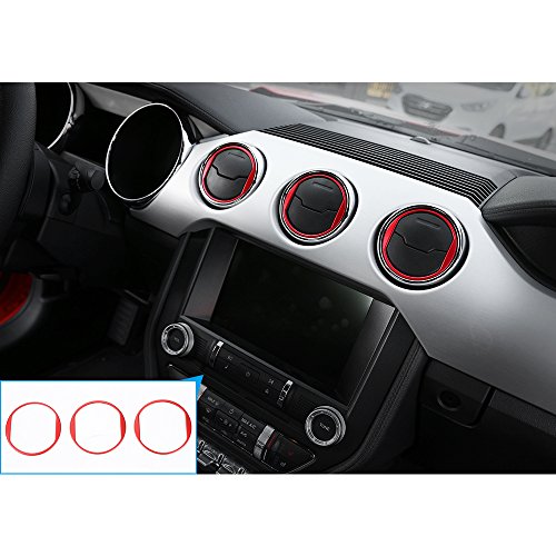 Car Dashboard Air Outlet Vent Ring Trim for Ford Mustang 2015 2016 2017