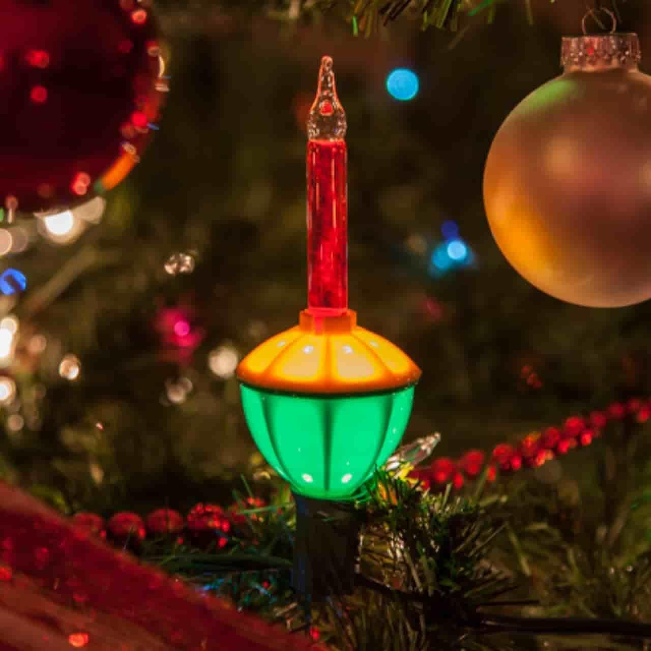 Vickerman C7 Multi-Colored Bubble Replacement Bulb - 3 per Pack - Red/Green/Yellow - UL Listed for Indoor/Outdoor Use - Festive Christmas Lights - Retro and Vintage Looking Bubble Lights