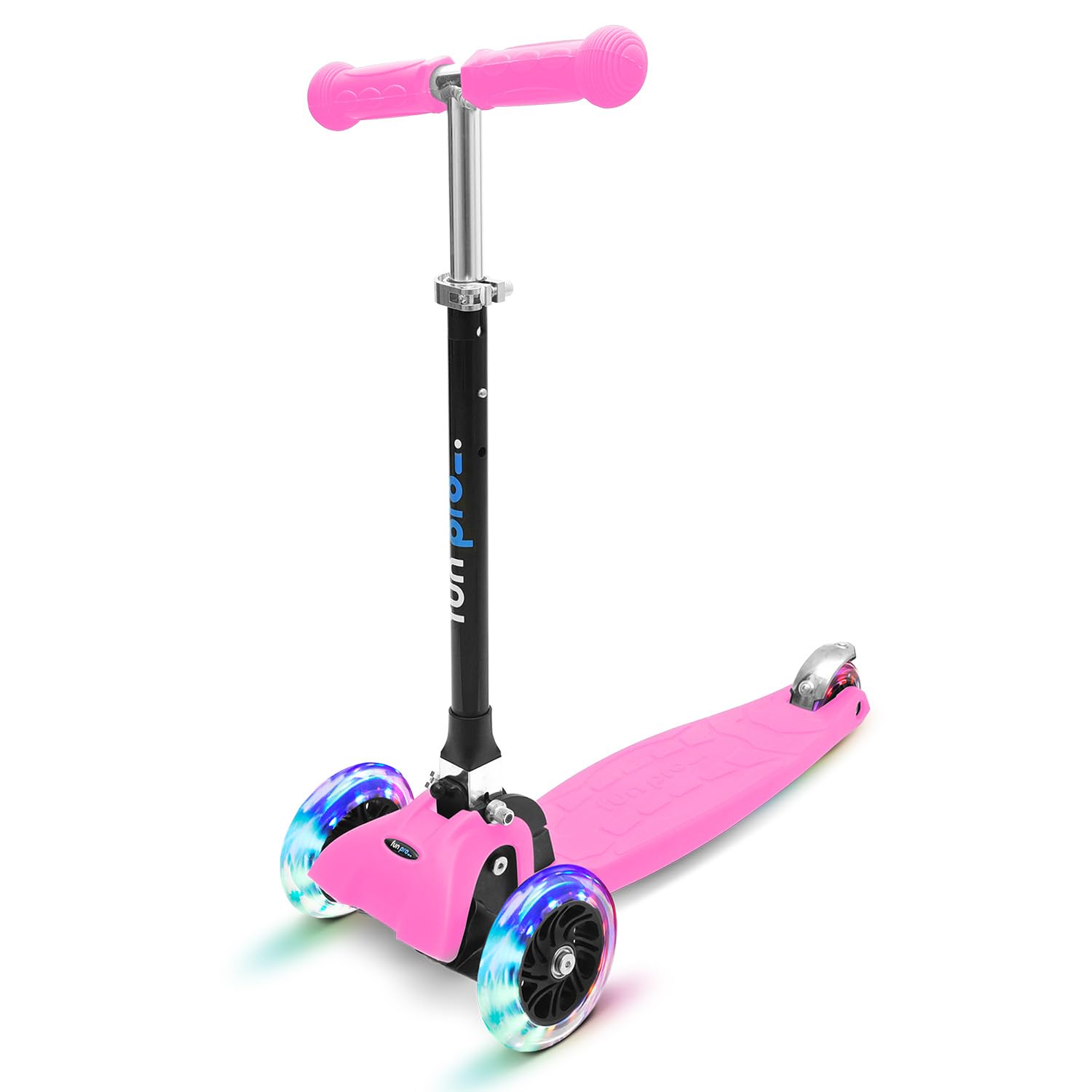 Patinete One de fun pro - El patinete seguro premium para niños, con LED en las ruedas, plegable, a partir de 2 años (patinete), certificación TüV