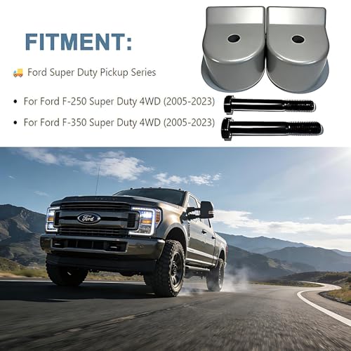Image of 2 - Inch Billet Aluminum Suspension Leveling Kit Fit for Ford F250 F350 Super Duty 4WD (2005-2025) - Heavy Duty, Easy Install, Ideal for Off - Road & Towing