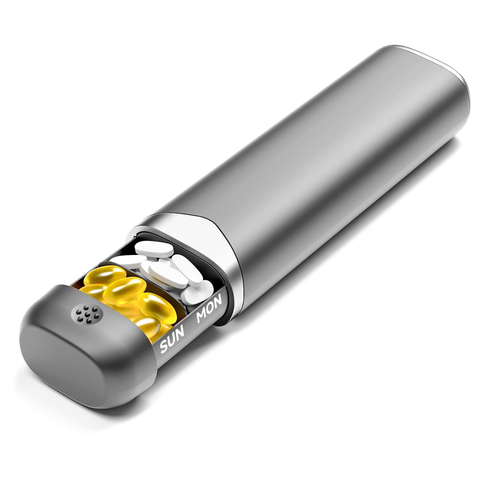 Weekly Pill Organizer, 7 Day Pill Box, Cute Pill Case for Travel, Daily Pill Dispenser Holder Container for Medicines Vitamin Finish Oil