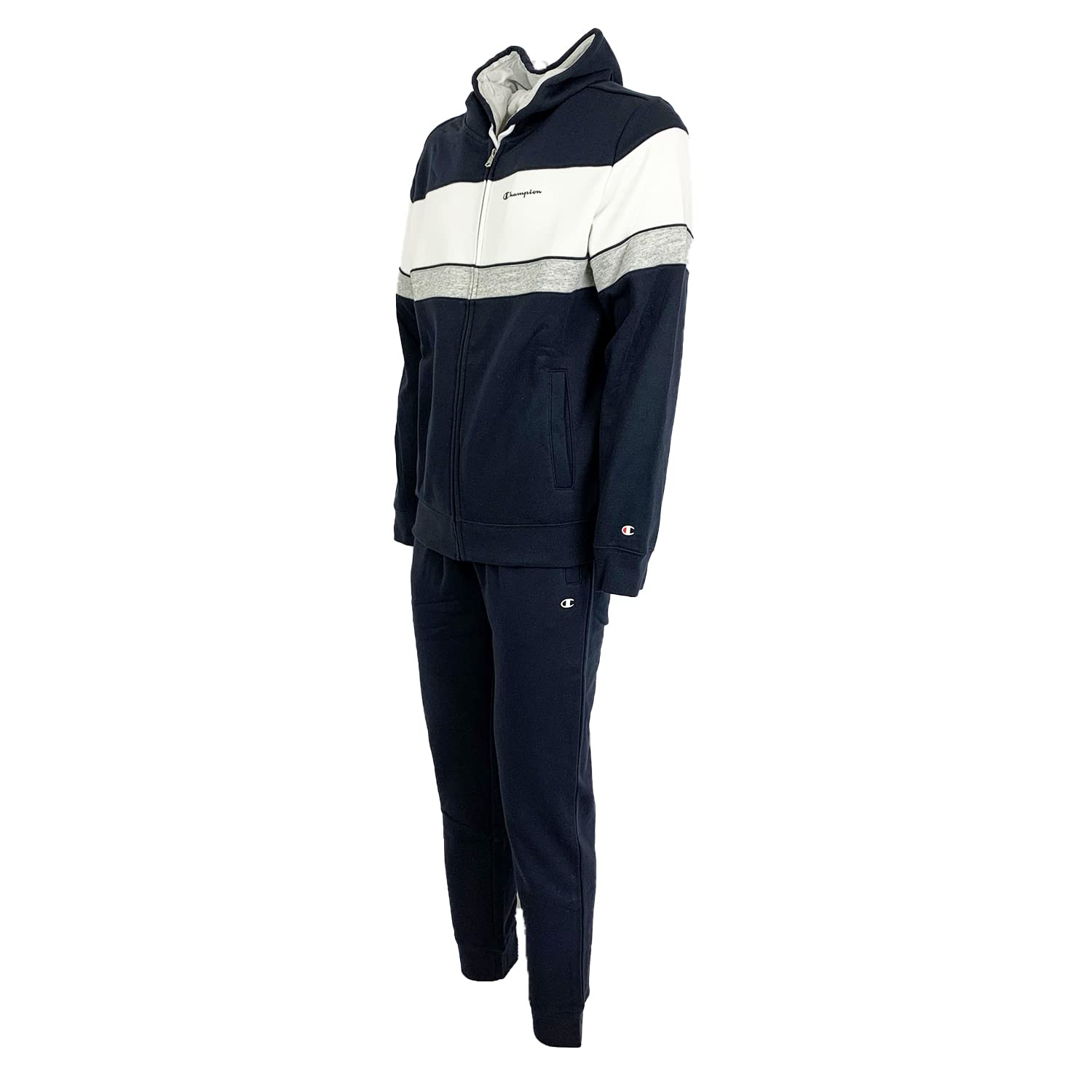Champion tuta da ginnastica uomo felpata art.218113(m-bs501 blu)