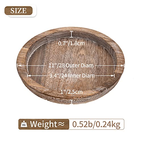 Hanobe Wooden Tray: Rustic Decorative Serving Tray - Image 4