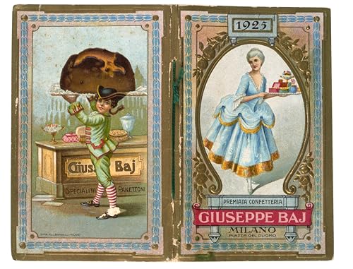 BAJ Mailand 1768 - Kunstpanettone Ananas - 1 kg - in historischer Blechdose mit Heft zur Wiederherstellung der Marke Baj und der Konfettera Baj.