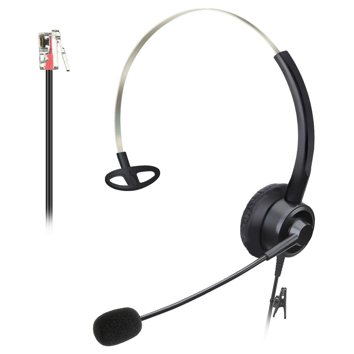 Callez Phone Headsets for Office Phones RJ9 with Noise Cancelling Mic, Mono Telephone Headset Hands Free Compatible with Cisco 7940 7942 6921 7821 7971 8841 8845 8861 7931G 7941G Landline IP Phones