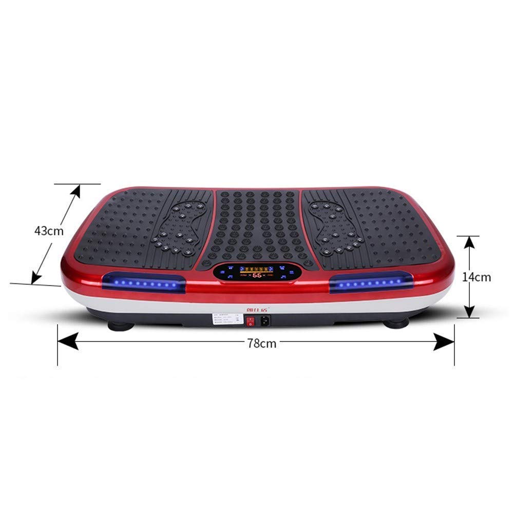 Vibrazione Macchina per esercizi Piastra vibrante Macchina per fitness Vibrazione Piastra vibrante dimagrante Scuotere la macchina con fasce di resistenza Display LCD Telecomando Bluetooth Cuscinetto