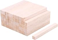 Vista 1 de 50 varillas cuadradas de madera, palos cuadrados de madera sin terminar, manualidades, proyectos de bricolaje