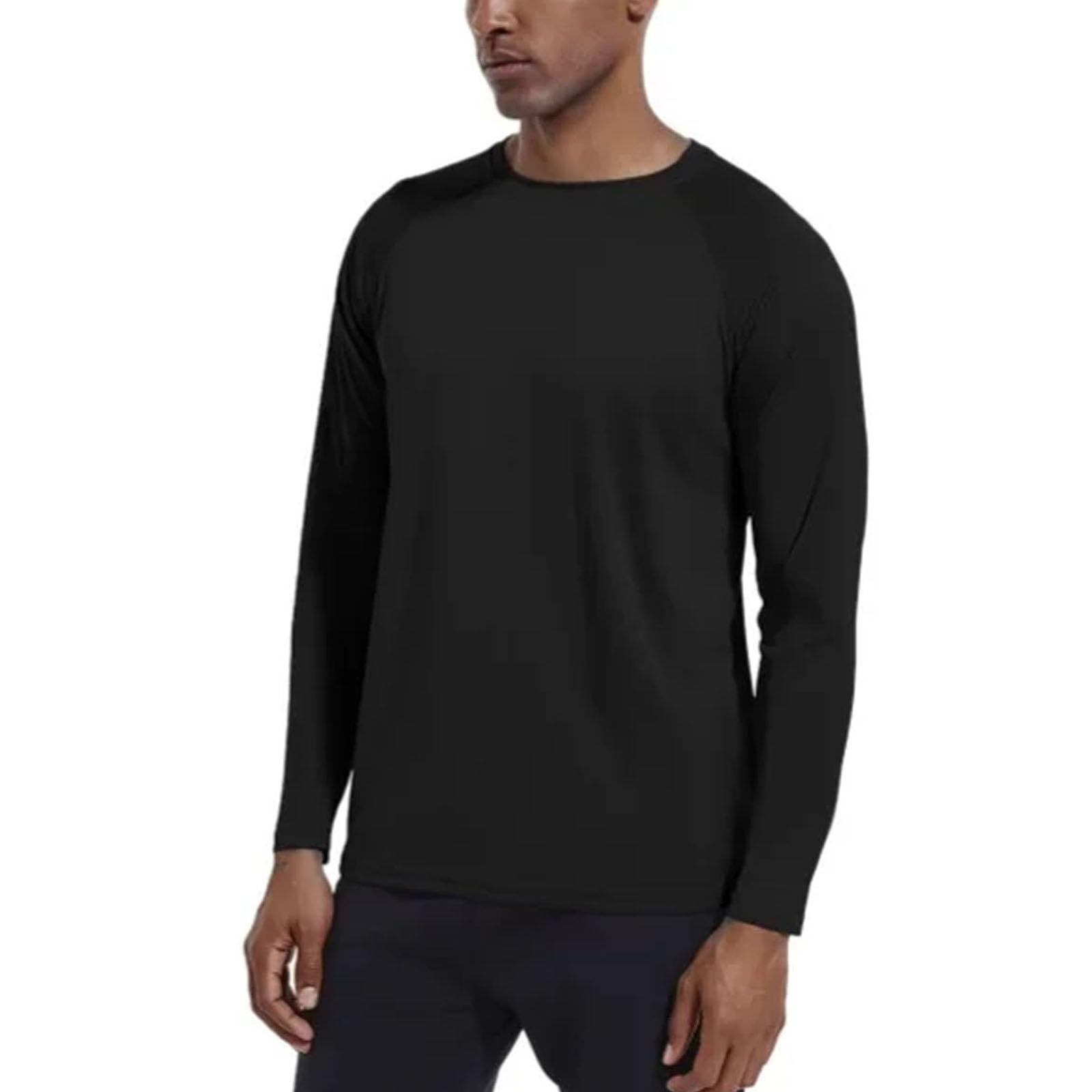 Maglietta traspirante da uomo, a maniche lunghe, traspirante, per escursionismo, pesca, casual, streetwear