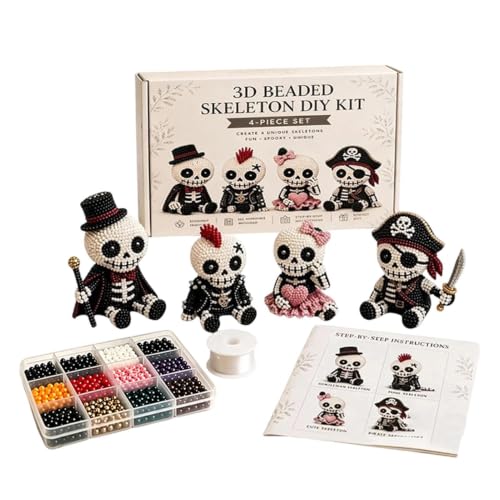 Kit esqueleto 3D con cuentas artesanales temáticas e instrucciones 5