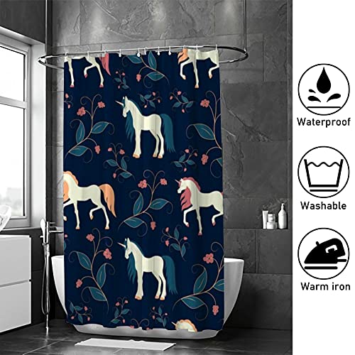 Rideau de douche licorne lavable pour éliminer les moisissures de douche