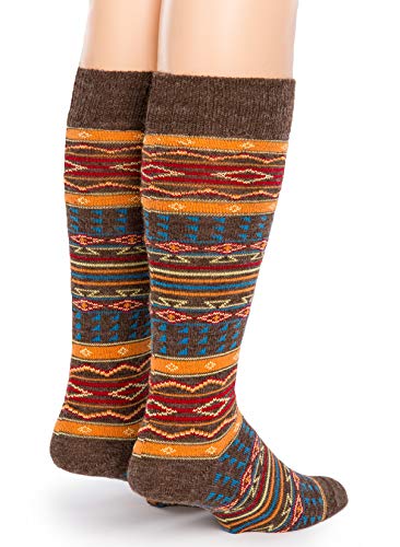 WARRIOR ALPACA SOCKS - Alpaca Wool Dress Socks, Designer Series - Desert Design2