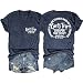 Pifnxtamy Girls Trip T Shirts for Women 2026 Besties Travel Tshirt V Neck Short Sleeve Graphic Tees Summer Beach Tops Navy
