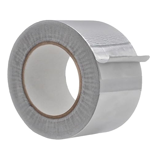 WOD AFTR28 Cinta de papel de aluminio - 3 pulgadas x 150 pies. Cinta selladora reflectante con protección térmica, ideal para aislamiento y