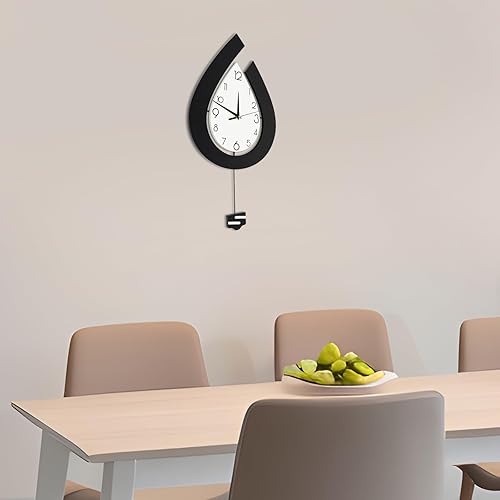 Miniatura 4 de Reloj de pared grande para decoración de sala de estar Reloj de pared silencioso moderno de péndulo grande