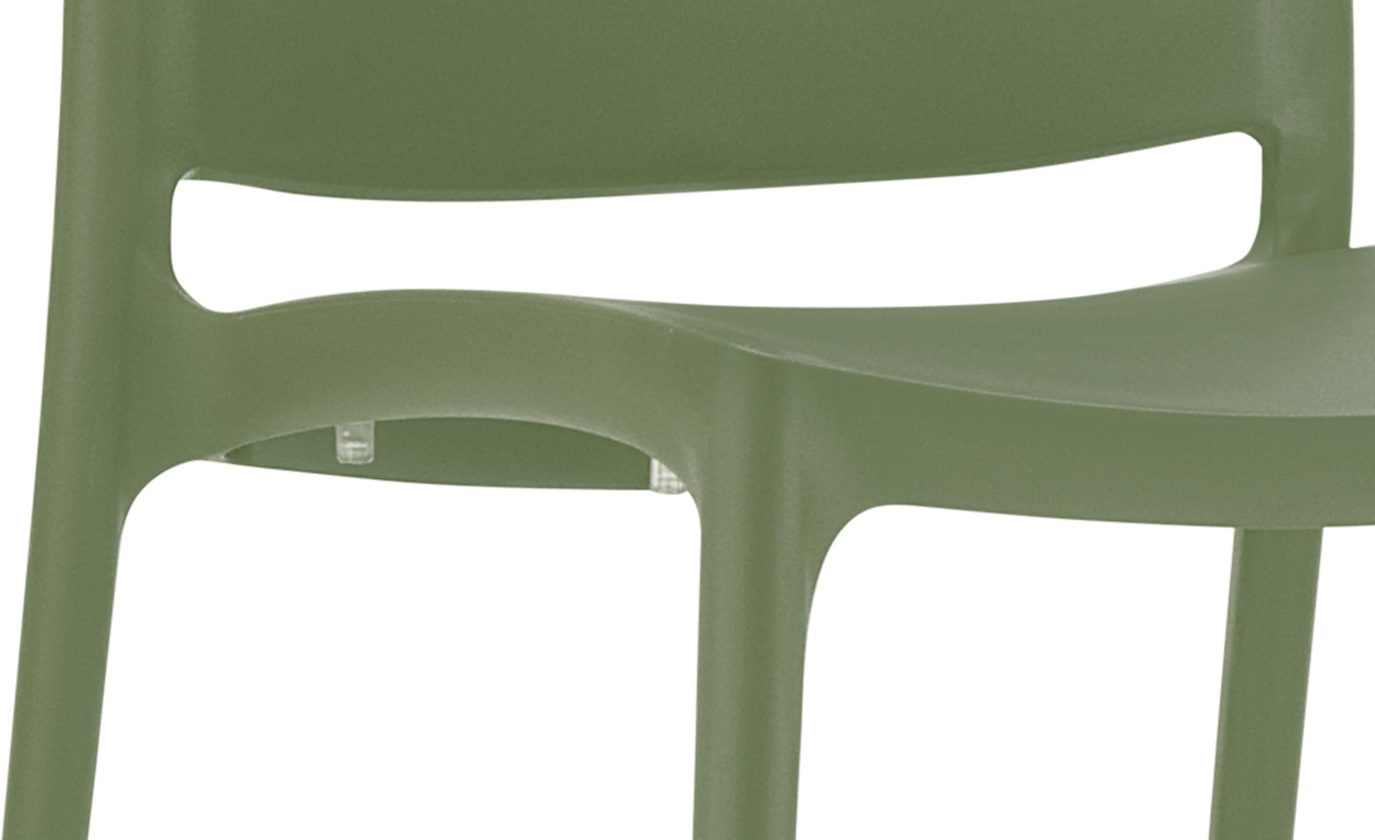CLP Silla Apilable Maya De Exterior o Interior | Silla De Jardín Resistente A La Intemperie | Silla De Terraza Hecha De Polipropileno Color:Oliva