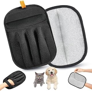 Pet Hair Remover Glove, Reusable Electrostatic Pet Grooming Glove for Dogs & Cats, Efficient Hair Removal Brush for Furniture Couch Carpet Clothing, Ultra Light(Light Grey) | for Dogs & Cats, Furniture & Carpet Use, Hair Removal Brush, Ultra Light, Light Grey