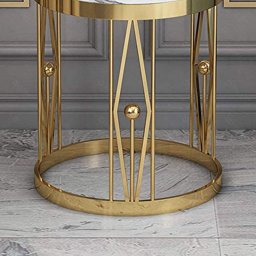 Table basse décontractée stable et facile à nettoyer en marbre blanc pour petits espaces - 7