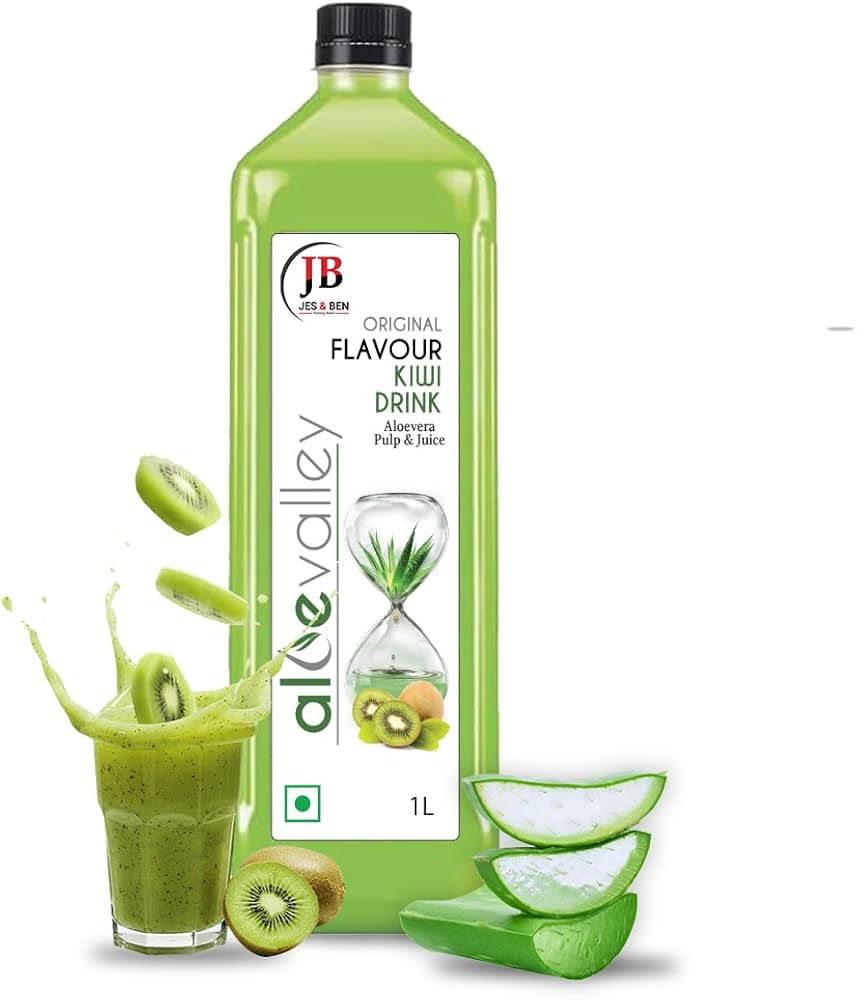 Aloevalley Kiwi Aloevera Juice, 1000 ml (Pack of 6) | Fruit Juice