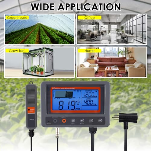 Danoplus KB0297 Co2 Controller Carbon Dioxide Controller Co2 Meter Monitor Day And Night Relay Function thumb #6