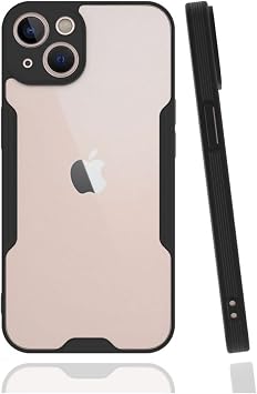KZY  leti im Apple iPhone 13 Mini ile Uyumlu K l f Kamera Korumal  Colorful Kapak - Siyah
