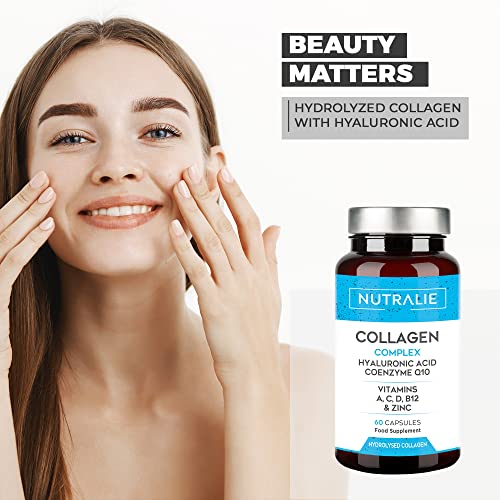 Collagen-Hyaluronic-Acid-Q10-Hydrolysed-Collagen-Women-Men-Vitamins-A-C-D-B12-Zinc-Skin-Joints-and-Hair-High-Strength-Collagen-Complex-60-Capsules-Nutralie