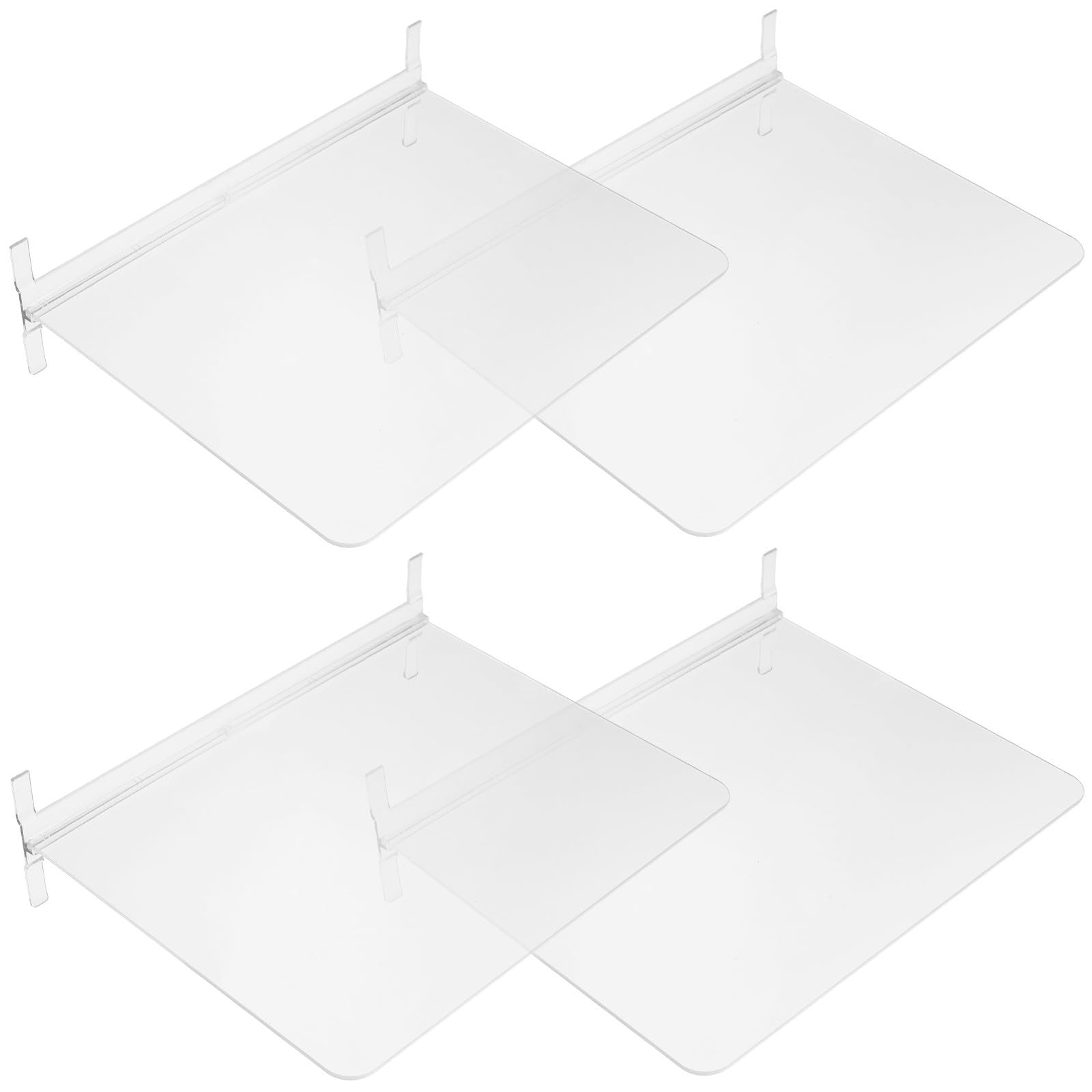 Divisores de Estantería Acrílico Transparente 4 Piezas Organizador para Armario Flexible y Desmontable Adecuado para Dormitorio y Tiendas de Conveniencia