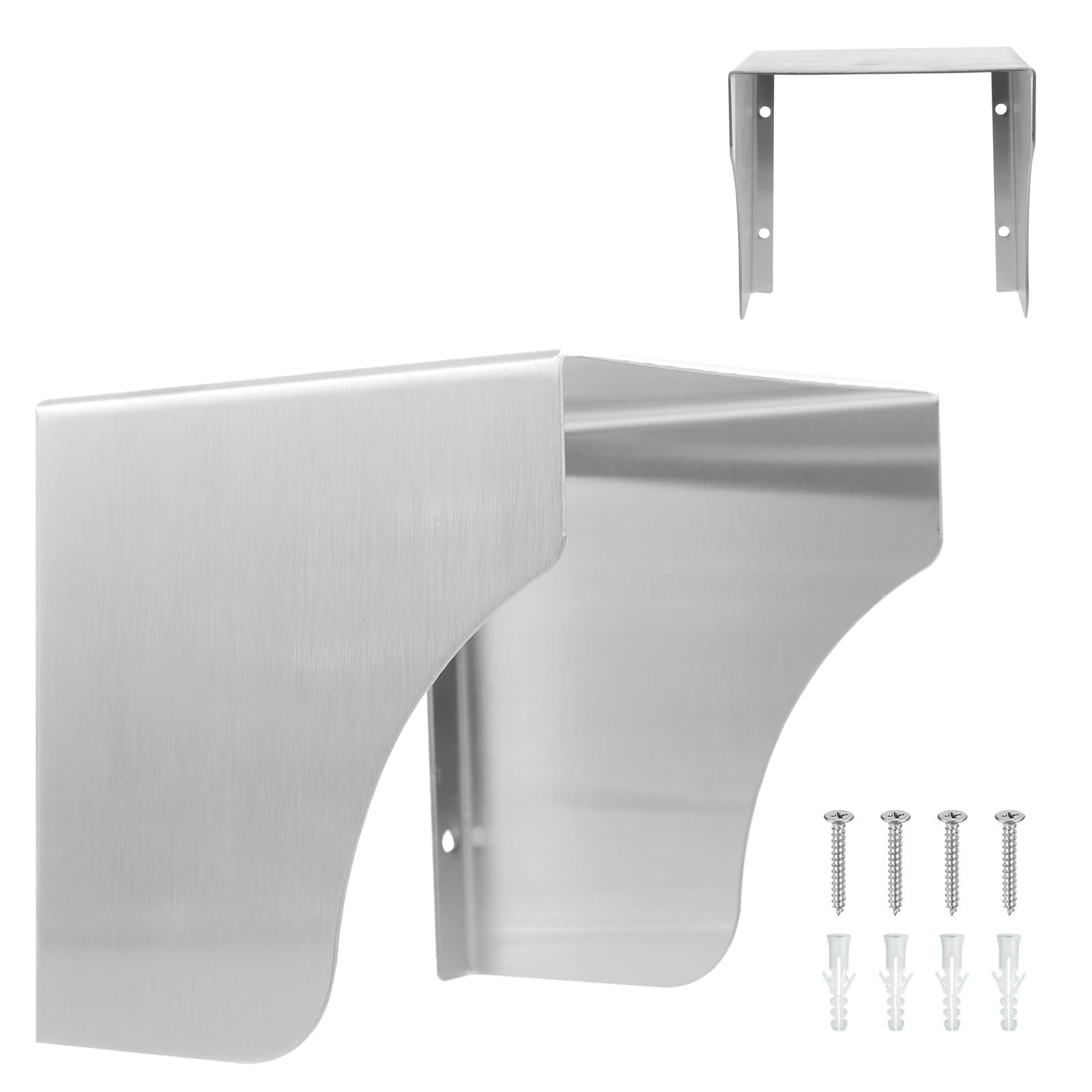 Cubierta De Lluvia De Acero Inoxidable,12x12x12cm Protección Contra la Intemperie de Acero Inoxidable, Exterior Impermeable Tapa Enchufes, Interruptor Protector de Enchufe, Tapa Timbre,para Interior