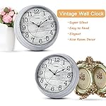 HYLANDA 12-Inch Silent Vintage Kitchen Clock