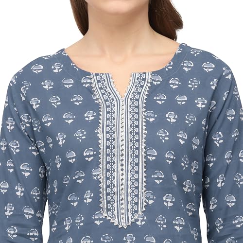Image of MIRCHI FASHION Women's Straight Fit Cotton Kurta with Trouser Pants and Dupatta
