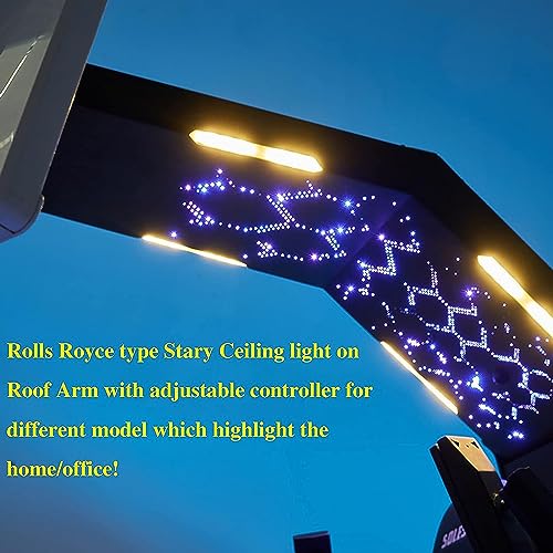 Luxury Video Gaming Chair, High-Back Swivel Chair, Computer Table and Chair, Tilt Lock + Lumbar Support + Adjustable Backrest, for 3 Screens Ceiling RGB - Image 8