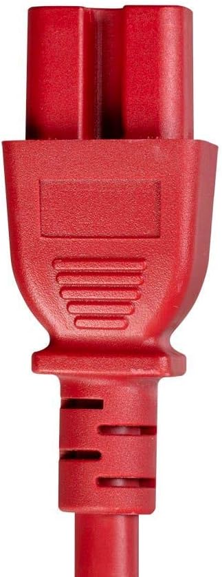 Monoprice Heavy-Duty Computer Extension Power Cable/Cord - 10 Feet - Red | 14AWG 15A 14AWG (IEC-320-C14 to IEC-320-C15)