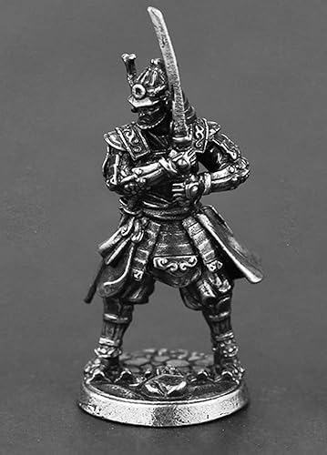 Modelo Samurai de aleación, juguete antiguo modelo mini guerrero, juegos de mesa de estilo japonés y decoración de ajedrez manual militar, muñeca