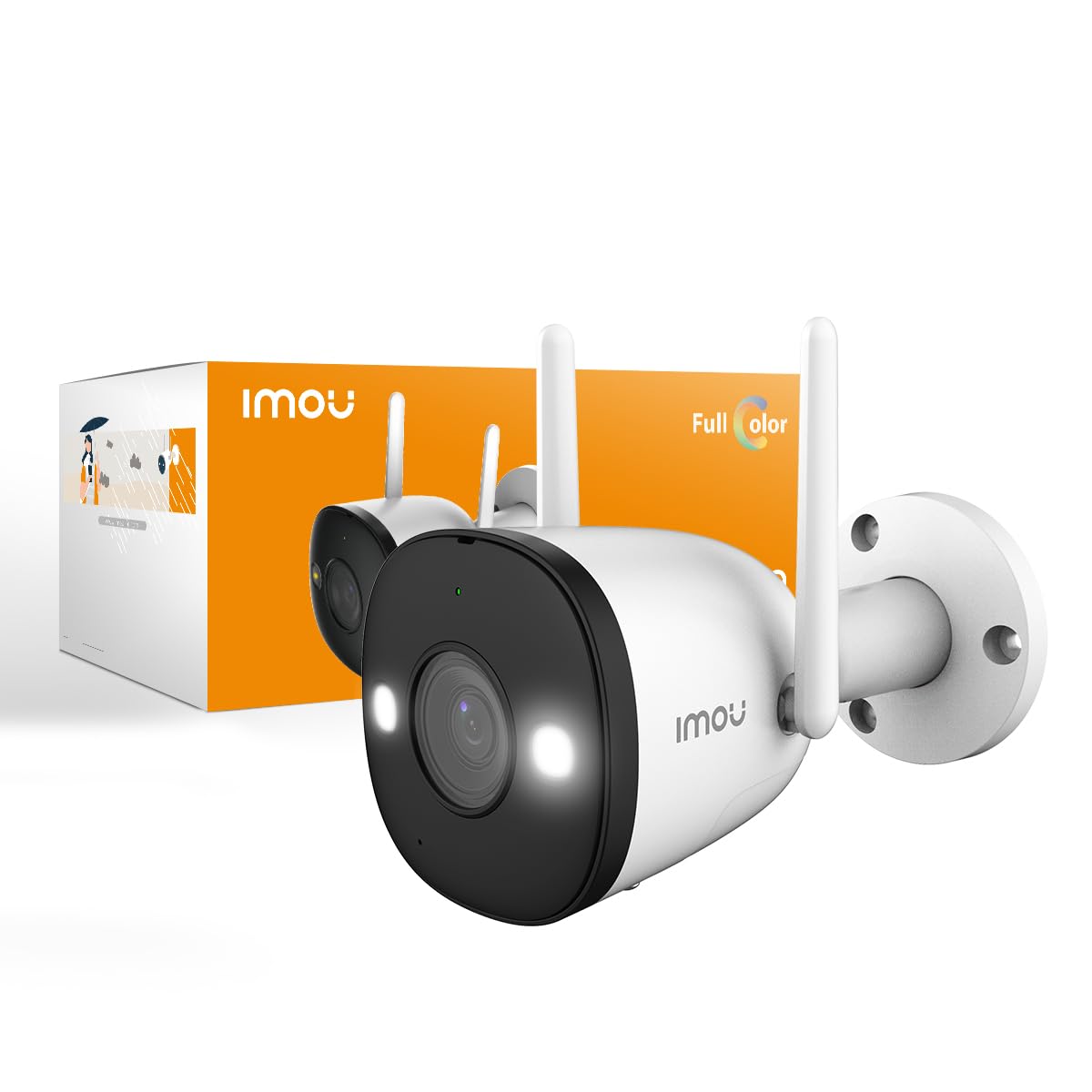 Imou Bullet 2S 2MP - Professional Outdoor Bullet Camera, Full HD 1080P with Wide Dynamic Range & Superior Full Colour Nightvision, Spotlights, AI Human Detection, 2 Way Audio