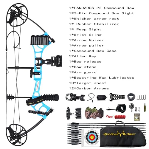 image for PANDARUS Archery Ready to Hunt Lightweight Compound Bow Package for Ad