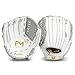 Franklin Sports Fastpitch Softball Glove - Field Master Fastpitch + Softball Mitt - Womens + Girls Righty Glove - Adult + Youth Softball Gloves - White + Grey, Left Hand Throw, 12
